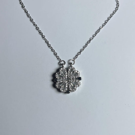 2 in 1 Heart-Diamond Necklace